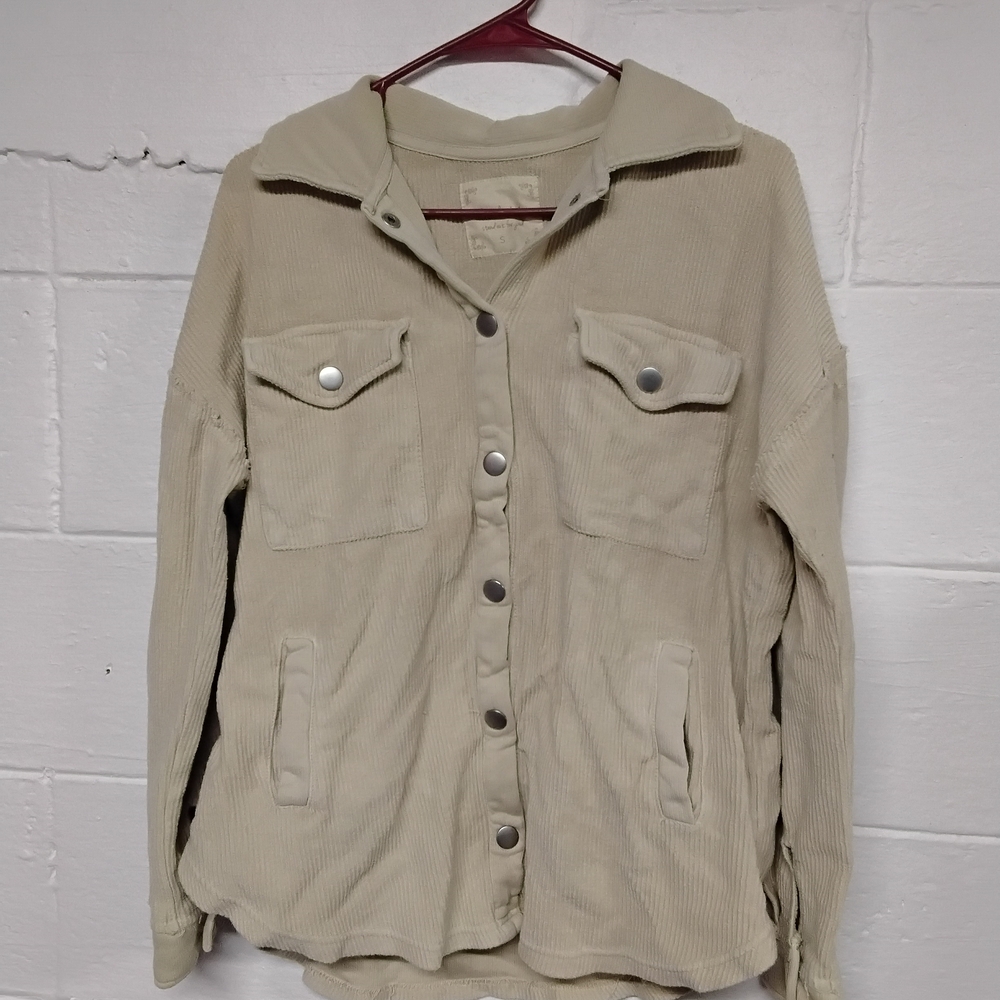 Stand Studio Beige Corduroy Utility Jacket